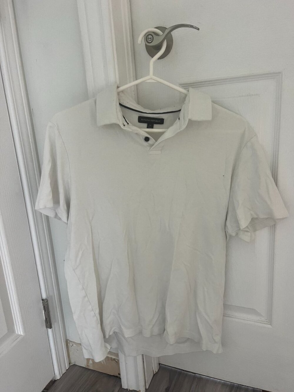 Banana Republic Mens White Polo